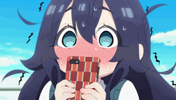Shizuka Yoshimoto Flustered 100 Girlfriends Anime GIF