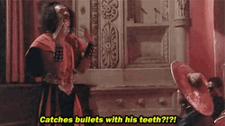 Sho Nuff Catches Bullet With Teeth GIF
