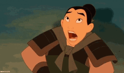 Shock Mulan Scared Away GIF