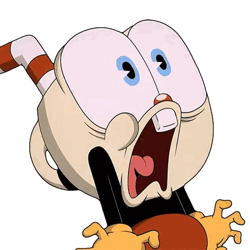 Shocked Cartoon Character Sticker
