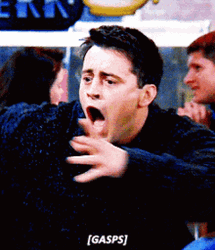 Shocked Gasp Joey Tribbiani Friends GIF