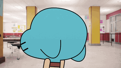 Shocked Gumball Turning Around  GIF