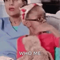 Shocked Gurl Who Me GIF