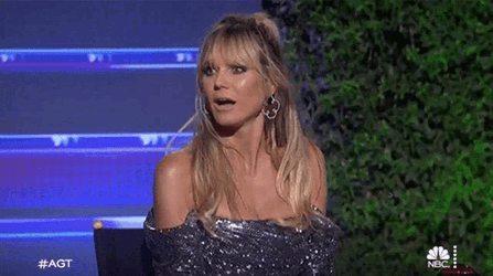 Shocked Heidi Klum GIF
