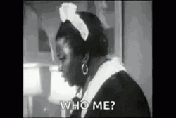 Shocked Maid Who Me GIF