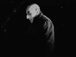 Shocked Nosferatu Turning Back GIF