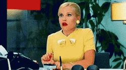 Shocked Office Girl Faint GIF