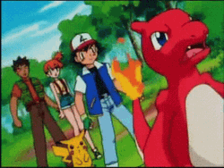 Shocked Pikachu With Charmander GIF