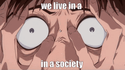 Shocked Shinji Says We Live In A Society GIF