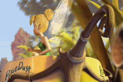 Shocked Tinkerbell While Riding GIF