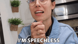 Shocked Woman Saying I'm Speechless GIF