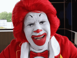 Shocking Reaction Ronald Mcdonald GIF