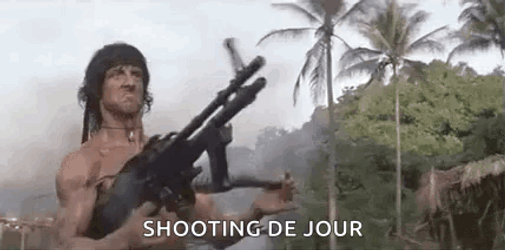 Shooting De Jour Rambo Machine Gun GIF