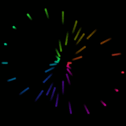 Shooting Star Rainbow Animation GIF