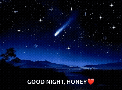 Shooting Star Saying Good Night Honey GIF