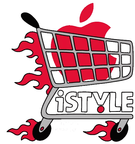 Shopping Cart With Flames And Istyle Sticker