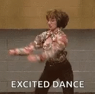 Short Hair Girl Excited Dance Saturday Night Live GIF