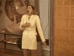 Short Haired Lady Pass Out GIF