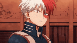 Shoto Todoroki Fiery Stare GIF