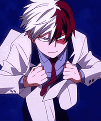 Shoto Todoroki Removing Coat  GIF