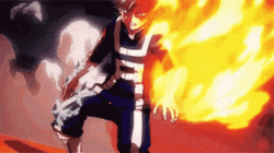 Shoto Todoroki Smokey Fire GIF