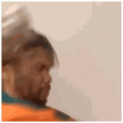 Shouting Man With Wig Head Spin GIF