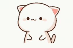 Shouting Mochi Peach Cat Shaking Head GIF