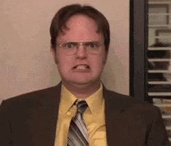 Shouting No Dwight Schrute The Office  GIF