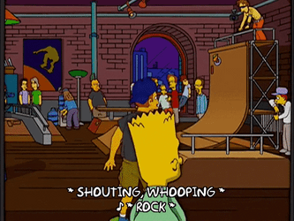 Shouting Whoop That Trick Bart Simpson GIF