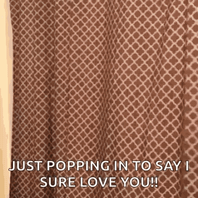 Shower Curtain Saying I Love You GIF