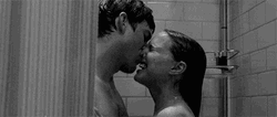 Shower Kiss Funny Natalie Portman GIF