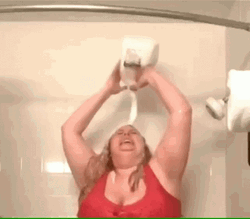 Showering In Milk GIF
