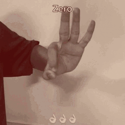 Showing Hands Zero Signs GIF