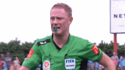 Showing Up Red Card Pointing For Penalties GIF
