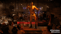 Showtime Steve Howey Dancing Top Table GIF