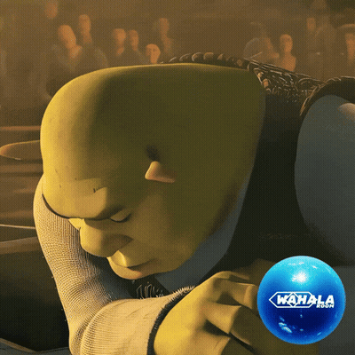 Shrek Advertisement With Blue Kalaba Ball GIF