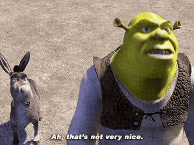 Shrek And Donkey Ah That's Not Very Nice GIF