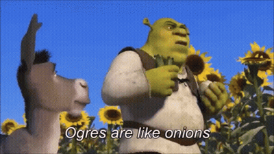 Shrek And Donkey In Sunflower Field GIF