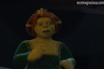 Shrek Cartoon Character In Green Dress And Tiara GIF