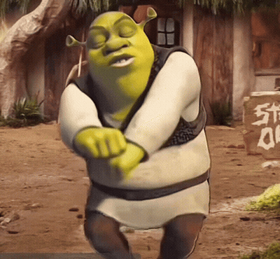 Shrek Character In Green Dress And Tiara GIF