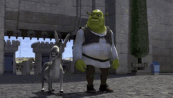 Shrek Donkey It’s Quiet Duloc Empty GIF
