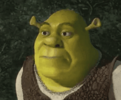 Shrek From Shrek Is Making A Funny Face While Wearing A Brown Vest . GIF