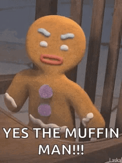 Shrek Gingerbread Man Sitting In Chair GIF