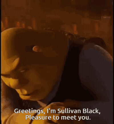 Shrek Greets Sullivan Black Pleasure To Meet You GIF