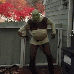 Shrek Halloween Costume Silly Dancing GIF