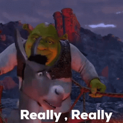 Shrek Holding Sword Saying Really Really GIF
