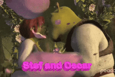 Shrek Kissing Girl With Stef And Oscar GIF