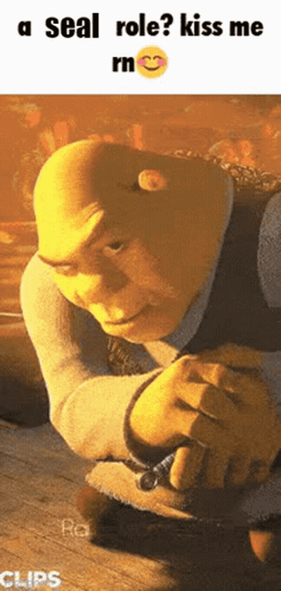 Shrek Kneeling Asking For Seal Role GIF