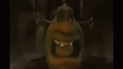 Shrek Making Funny Face With Open Mouth GIF