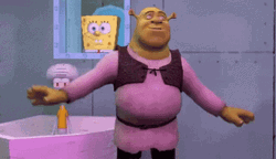 Shrek Meme Popping Head Dance SpongeBob Loop GIF
